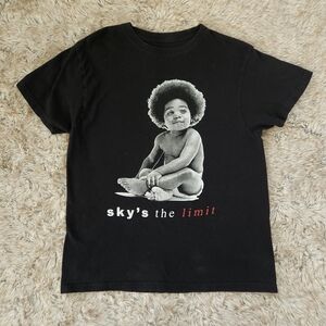 Notorious B.I.G Sky's The Limit Black Crewneck T-shirt Unisex‎ Size Medium